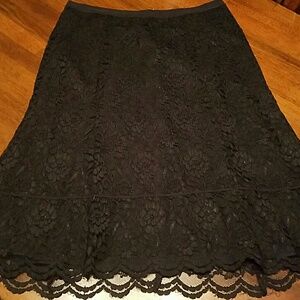 Old Navy Black lace skirt.